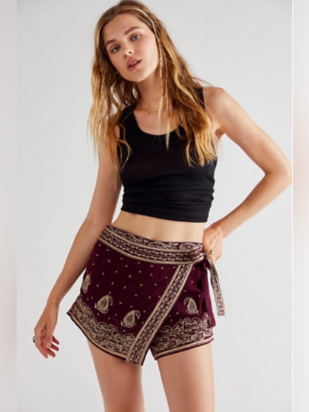 Free People✨ Starlight Sarong Shorts NWT